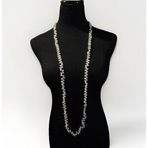 Rope Length Single Strand Genuine Freshwater Baroque Pearls Necklace Long